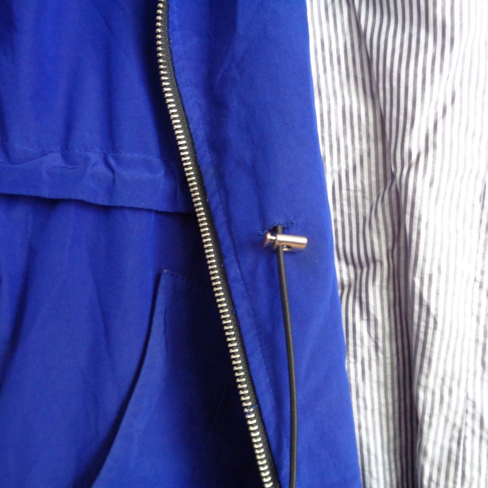 Jane Post Bright Blue Rain Jacket - image 4